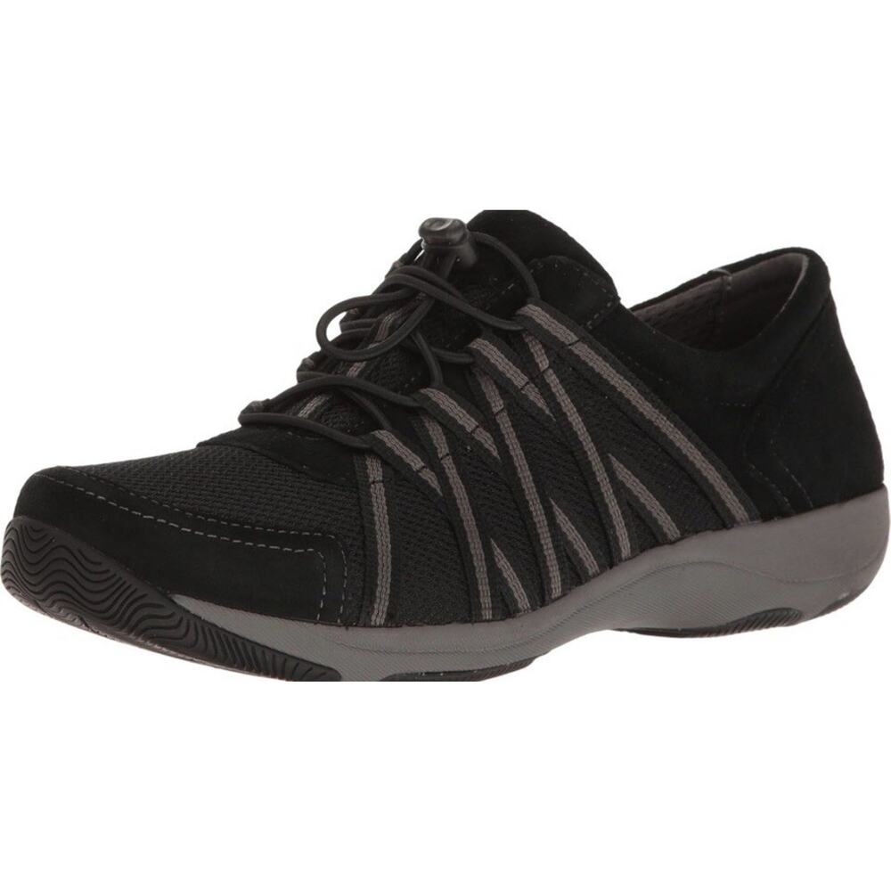 Dansko Black Athletic Lace Sneaker with Gray Accents